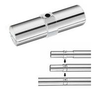 25 MM OR 32MM Tube Joiner Bracket for 32mm Dia Chrome Tube Rail Display Rack Tube Joiner Connector Inner Diameter 25MM OR 1 INCH/32mm OR 1.25 INCH Strong Connector (2, 32MM Tube Joiner)