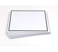 25 Mourning Envelopes C6 = 162 x 114 mm, Black Silk Lining, with Black Frame