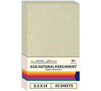 25 Natural Parchment 65lb Cover Weight Paper 8.5 X 14 Inches Cardstock Colored Sheets Legal Size -Printable Old Parchment Semblance by ThunderBolt Paper