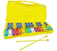25 Note Xylophone with Mallets Chromatic Glockenspiel Musical Percussion Instrument Yellow