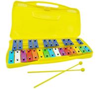 25 Note Xylophone with Mallets Chromatic Glockenspiel Musical Percussion Instrument Yellow