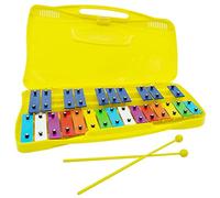 25 Note Xylophone with Mallets Chromatic Glockenspiel Musical Percussion Instrument yellow