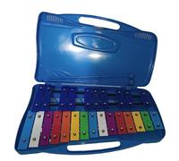 25 Notes Glockenspiel Instrument Xylophone Hand Knock Percussion Rhythm Musical Educational With Accessories (Color : BLUE)