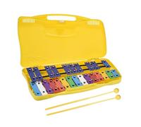 25 Notes Glockenspiel Xylophone Hand Knock Xylophone Percussion Rhythm Musical Instrument With Case 2 Mallets (Color : Yellow)