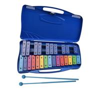 25 Notes Glockenspiel Xylophone Percussion Rhythm Musical Educational Instrument Toy with Case 2 Mallets for Kids Children (Blue)