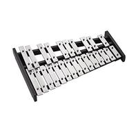 25 Notes Xylophone, Wide Note Range Glockenspiel Wooden Base Aluminum Bars with 2 Mallets, Musical Instrument Great Beginners, Convenient Storage for Music Teaching