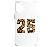 25 Number Leopard Twenty-Five Team Sports Varsity Matching Case for iPhone 16 Plus