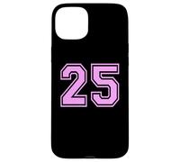 25 Number Twenty-Five Sports Varsity College Girl Matching Case for iPhone 15 Plus