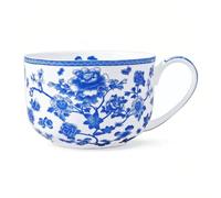 25 oz Bone China Soup Mug, Floral Oversized Coffee Mug Large Soup Bowl