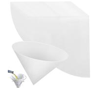 25 Pack 10" Deep Fryer Oil Filters Non Woven Cooking Oil Cones Strainer Maple Syrup Beeswax Filter Disposable White Grease Kitchen Filters for Hotels Restaurants Cafes Food Trucks