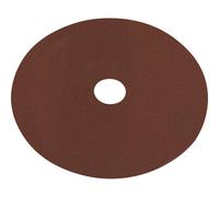 25 PACK 100mm Fibre Backed Sanding Discs - 120 Grit Aluminium Oxide Round Sheet