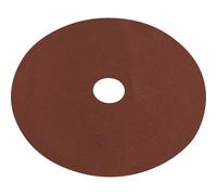 25 PACK 100mm Fibre Backed Sanding Discs - 80 Grit Aluminium Oxide Round Sheet