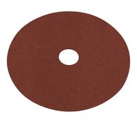 25 PACK 115mm Fibre Backed Sanding Discs - 60 Grit Aluminium Oxide Round Sheet