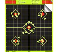 25 Pack -12"x12" Sight In "Stick & Splatter" Adhesive Splatterburst Shooting Targets - See Your Shots Burst Bright Fluorescent Yellow Upon Impact - Great for all firearms, AirSoft, BB & Pellet guns!
