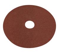 25 PACK 125mm Fibre Backed Sanding Discs - 40 Grit Aluminium Oxide Round Sheet