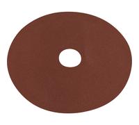 25 PACK 125mm Fibre Backed Sanding Discs - 80 Grit Aluminium Oxide Round Sheet