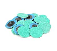 25 Pack - 2" Green Zirconia with Grind Aid Quick Change Sanding Discs Type R Male - Roll On (36 Grit)...