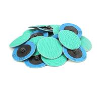 25 Pack - 2" Green Zirconia with Grind Aid Quick Change Sanding Discs Type R Male - Roll On (80 Grit)...