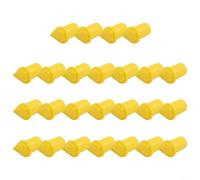 25 Pack 21mm Fluoro Yellow Wheel Nut Indicators Long Dust Cap Safety Check Markers for Lug Nuts for Toyota for Hilux for Toyota for Mazda BT50 for Trucks Cars Caravans Trailers