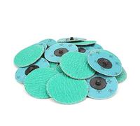 25 Pack - 3" Green Zirconia with Grind Aid Quick Change Sanding Discs Type R Male - Roll On (36 Grit)...