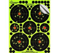 25 Pack - 4" "Stick & Splatter" - Adhesive SPLATTERBURST Shooting Target - Instantly See Your Shots Burst Bright Fluorescent Yellow Upon Impact - Great for all firearms, BB & Pellet guns