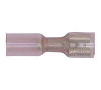 25 PACK 6.4mm Heat Shrink Female Push-On Terminal - 22 to 18 AWG Cable - Red