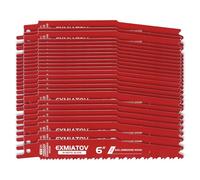 25 Pack 6 Inch 6/12 TPI Reciprocating Saw Blades for Nail-Embedded Wood Cutting, Bi-Metal Reciprocating Saw Blade for Cutting Wood with Stud and Nail, Bi-Metal Blades for Reciprocating Sawzall
