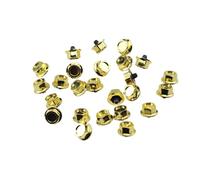 25 Pack 6mm Universal Plastic Car Wheel Rivets Nuts Studs Bolts Nail For Rim Lip Tire Screw Decoration Replacement(Gold-25pcs)