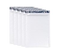 25 Pack 7.25x11 Inch Shipping Mailers, Extra Strong White Bubble Mailers, Padded Envelopes, Self-Seal Polyethylene Bubble Bags for E-Commerce, Packaging and Mailing