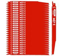 25 Pack 9 Inch 5/8 TPI Reciprocating Saw Blades for Wood and Nail-Embedded Wood Demolition, M42 Bi-Metal with 8% Cobalt for Wood Cutting and PVC Pallets etc.- Compatible with Diablo Sawzall Blades