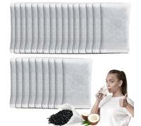 25 Pack Activated Charcoal Water Filters Coconut Shell Activated Carbon Filter Sachets Chemical-Free Odor Absorbing for Home Pure Water Remove Compound