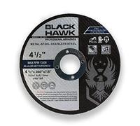 25 Pack Black Hawk 4-1/2" x .040 x 7/8" Arbor Metal & Stainless Steel Cut Off Wheels - Ultra Thin Discs