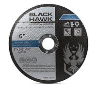 25 Pack Black Hawk 6" x .045 x 7/8" Arbor Metal & Stainless Steel Cut Off Wheels - Ultra Thin Discs