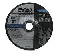 25 Pack Black Hawk 6" x .045 x 7/8" Depressed Center Cut Off Wheels - Metal & Stainless Steel - Type 27
