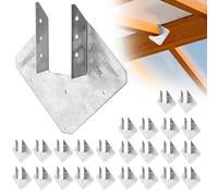 (25-Pack) Calvana 16-Gauge Hurricane Ties, Rafter Hanger, Hurricane Straps, Pergola Brackets, Galvanized Finish, Rust-Resistant & Reliable, for Connecting Wooden Rafters, Patio Beams, Roof Trusses