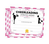 25 Pack Cheerleading Award Certificates Cheerleading Certificate of Achievement 8.5 x 11 Inch Cheerleading Ceremony Certificate Achievement Recognition Award for Coach Teacher and Kids