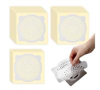 25 Pack Disposable Shower Drain Cover Hair Catcher Stickers 10cm Round Drain Cover Mesh for Bath, Kitchen, Bathroom, Sink - Stops Human Pet Hair