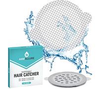 25 Pack Disposable Shower Drain Hair Catcher Mesh Stickers - Peel & Stick Drain Strainers to Prevent Clogs, Strong Waterproof Adhesive, Mess-Free Disposable Drain Covers for Shower & Bathtub