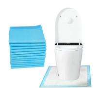 25 Pack Disposable Toilet Mats Absorbent Toilet Floor Protector from Urine U-Shape Toilet Training Rug Waterproof Non-Slip Bathroom Potty Training Mats Toilet Commode Mat for Children Adult