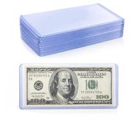 25 Pack Dollar Bill Sleeves,Dollar Bill Sleeves for Collectors,Dollar Bill Holders for Collectors,Plastic Money Holder Sleeve Protectors,Currency Protectors forDollar Bills Money Organizer-6.9" x 3"