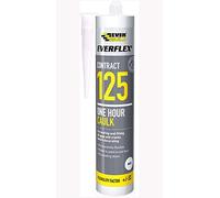 (25 Pack) EverBuild Everflex 125 BROWN One Hour Decorators Caulk 300ml