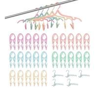25 Pack Foldable Travel Hangers - Foldable Hngera for Cruise Ships, Plus 5 clothing hanger Space Saving Hangerd, Non-slip Hangers for RV Travel The hanger is suitable (5Colors)