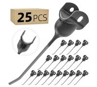 25-Pack Hay Rake Teeth 185, Replacement Hay Rake Tines, Rubber Tedder Baler Teeth Handling Parts, Fits Vermeer R23 R23A R24 R2300 2888-001 John Deere AE56204 700 705 Massey Ferguson 300718