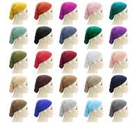 25 Pack Hijab Tube Undercaps Soft Stretch Cotton Underscarf Tube Caps Hair Turbans Head Wraps Neck Cover for Women Men Dreadlocks Locs Braids, 25 Colours