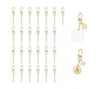 25 Pack Keychain Making Kit, Gold Keychain Extender with Lobster Claw Clasps, Swivel Snap Hook Metal Keychain Clips, Keychain Chain for DIY Bag Charms, Acrylic Keychains, Jewelry Crafts