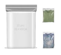 25-Pack Large Resealable Clear Plastic Bags, 35×45 cm Ziplock Storage Bags for Clothing, Shoes, Office Supplies, Collectibles & Food, Heavy-Duty Waterproof Seal