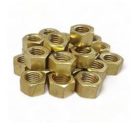 (25 Pack, M10 x 1.25) Brass Exhaust Manifold Nuts - Metric High Temp Inlet M8 M10 & UNF UNC