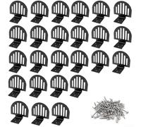 25 Pack Metal Roof Standing Seam Snow Guards, With 75 Screws With Seal Gaskets, Prevents Slips From Snow And Ice, For Roof
