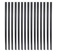 25-Pack Myard Black 38 Inches Traditional Rectangular Facemount Iron Deck Balusters with Screws, Classic Geometric Styling, for Wood Composite Deck Porch Railings (PNP BT38)