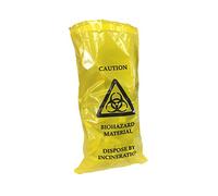 25 PACK OF QUALICARE BIOHAZARD CLINICAL WASTE THICK SICK VOMIT BAGS SELF SEAL 20CM X 35CM